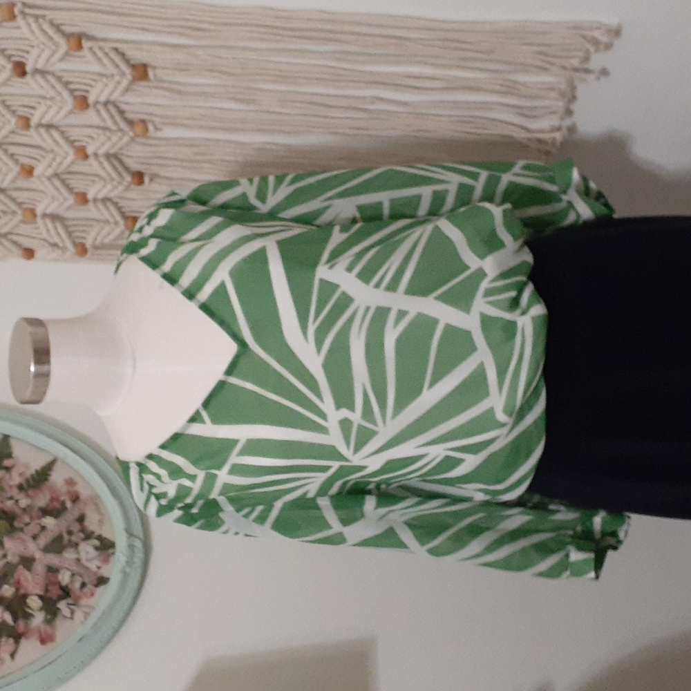 Banana Republic Green Sheer Blouse Medium